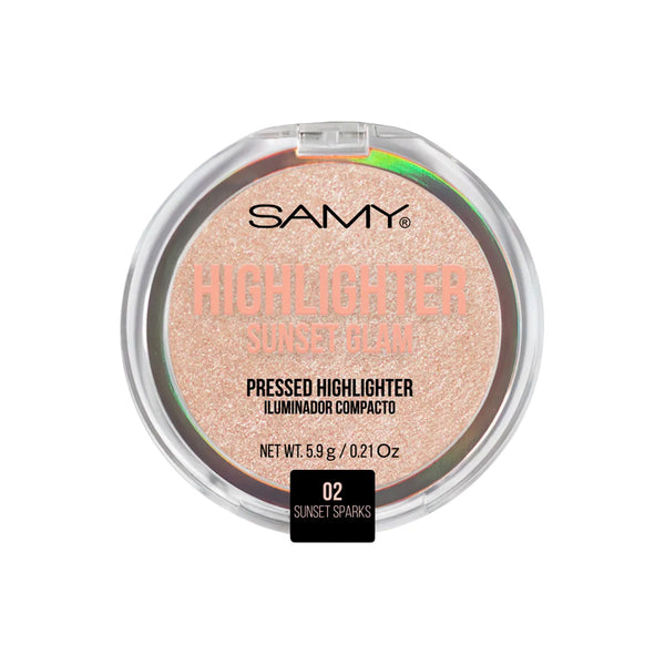 POLVO COMPACTO ILUMINADOR SUNSET SPARKS - SAMY