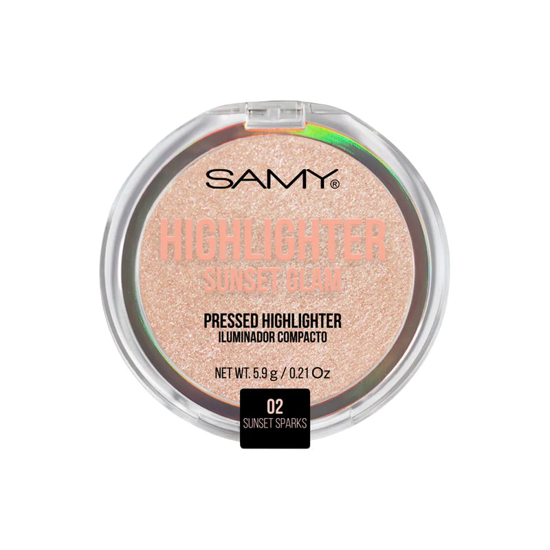 POLVO COMPACTO ILUMINADOR SUNSET SPARKS - SAMY
