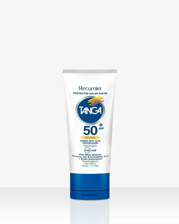 PROTECTOR SOLAR FACIAL SPF 50 CON COLOR x50 ML - TANGA