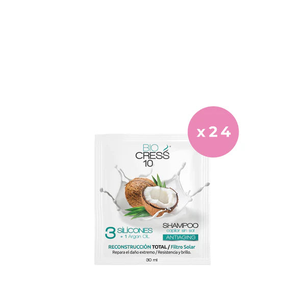 SHAMPOO 3 SILICONAS Y ARGAN 30ML - BIOCRESS