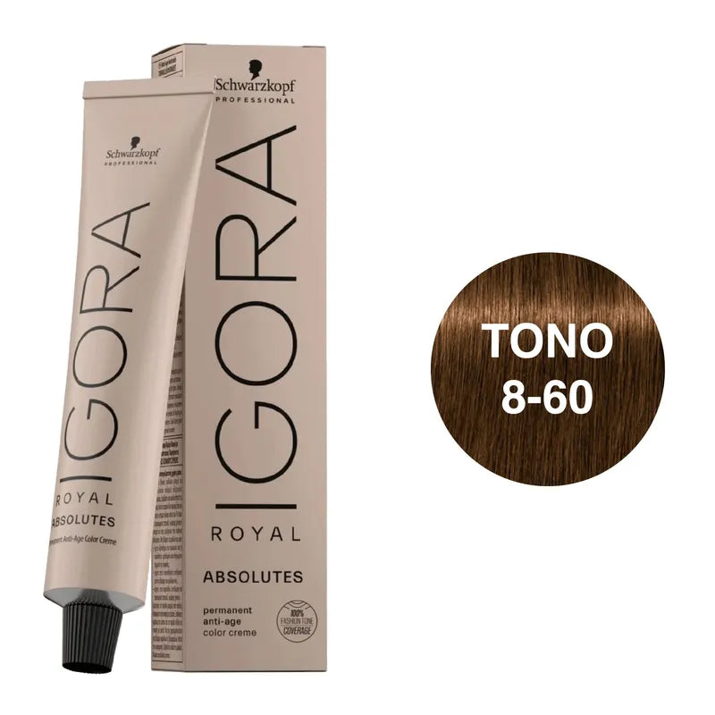 8-60 RUBIO CLARO CHOCOLATE NATURAL ABSOLUTES - IGORA