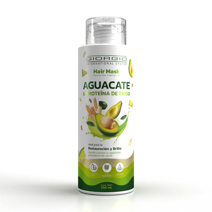 MASCARILLA AGUACATE PROTEINA Y TRIGO X550 ML - GIORGIO