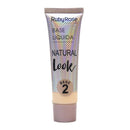 BASE LÍQUIDA NATURAL LOOK BEIGE 2 - RUBY ROSE