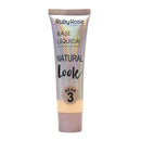 BASE LÍQUIDA NATURAL LOOK BEIGE 3- RUBY ROSE