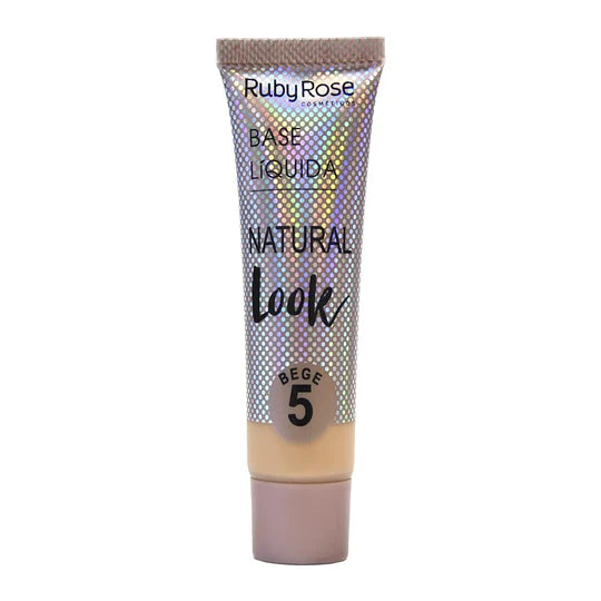 BASE LÍQUIDA NATURAL LOOK BEIGE 5 - RUBY ROSE