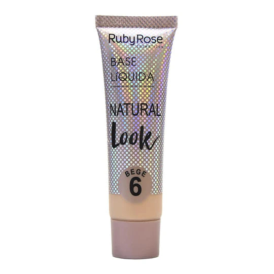 BASE LÍQUIDA NATURAL LOOK BEIGE 6 - RUBY ROSE