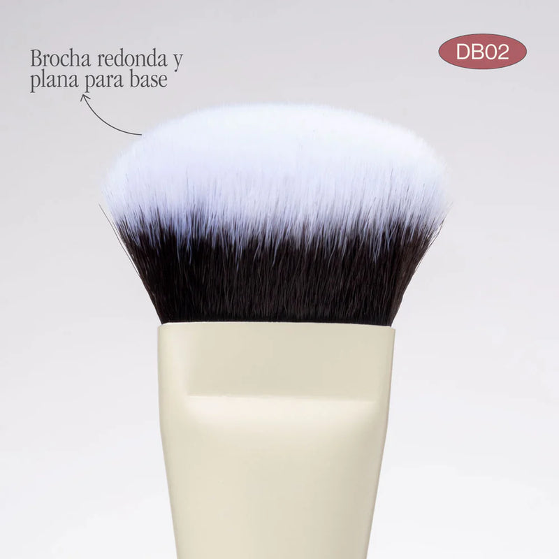 BROCHA DB02 DUO GLAM PARA BASE Y PRODUCTOS EN CREMA - ATENEA