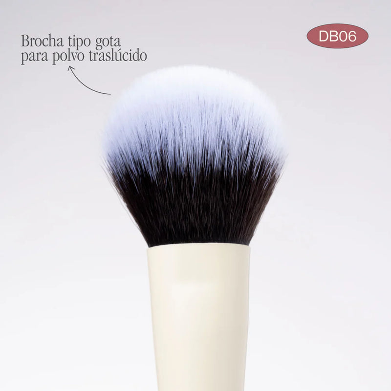 BROCHA DB06 DUO GLAM PARA ILUMINADOR Y POLVO SUELTO - ATENEA