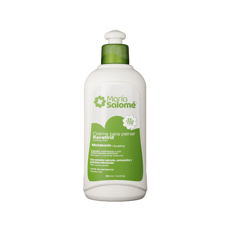 CREMA PARA PEINAR KERATIN2 SIN SAL X400 ML - MARIA SALOME