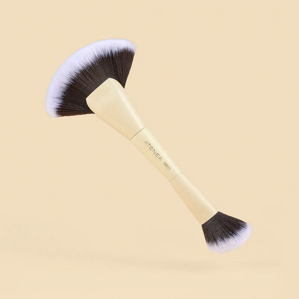 BROCHA DUO GLAM PARA ILUMINADOR RETIRAR EXCESO Y CONTORNO - ATENEA