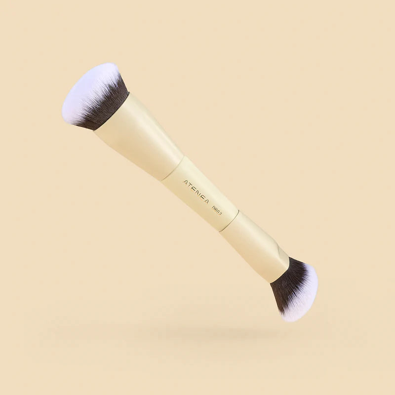 BROCHA DB02 DUO GLAM PARA BASE Y PRODUCTOS EN CREMA - ATENEA