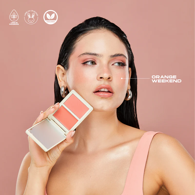 RUBOR EN DUO CREMA Y COMPACTO ORANGE WEEKEND - ATENEA