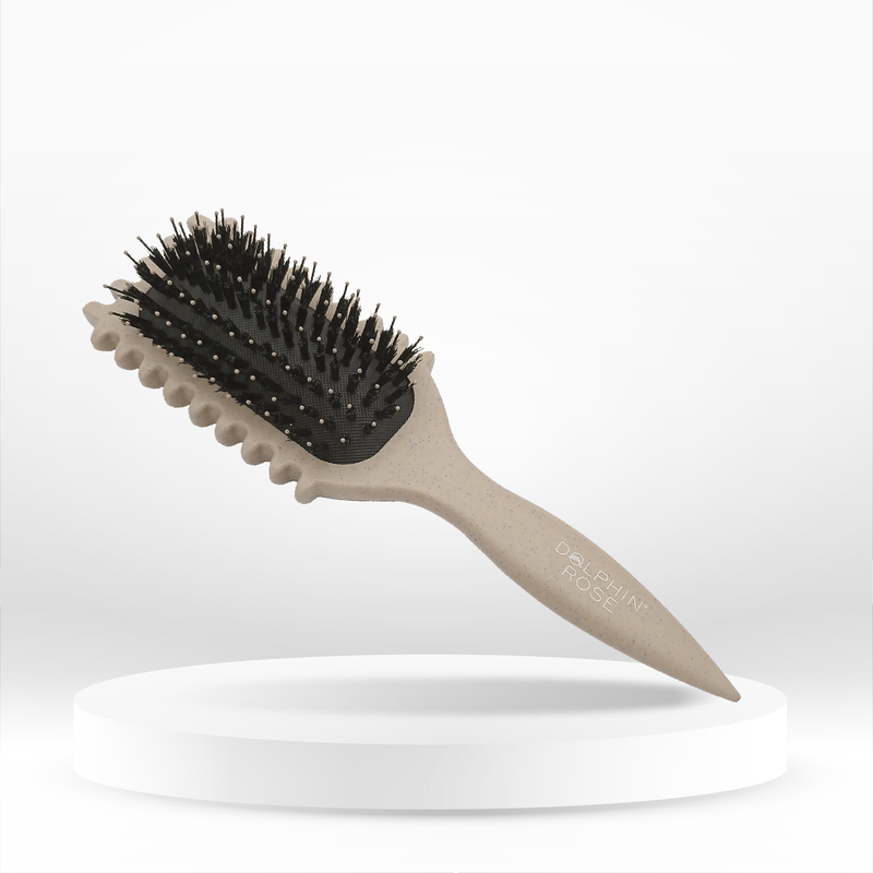 CEPILLO RIZOS GOMA SINTETICO MANGO HUESO P354 - DOLPHIN ROSE