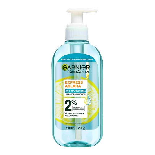 GEL LIMPIADOR PURITICANTE EXPRESS ACLARA - GARNIER