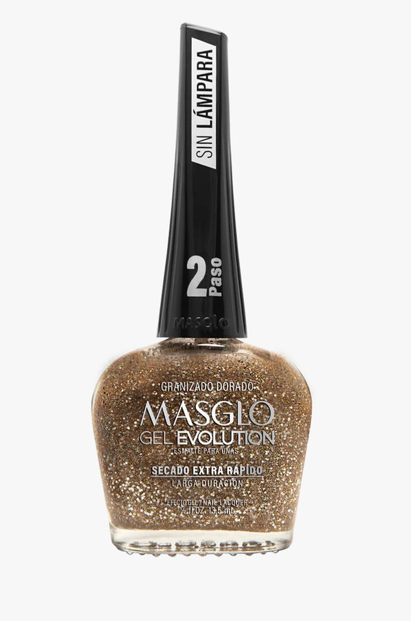 ESMALTE GRANIZADO DORADO GEL EVOLUTION - MASGLO