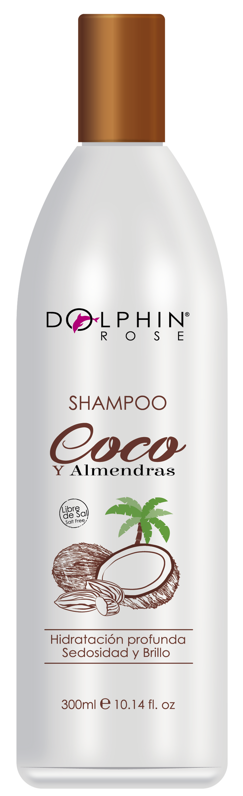 SHAMPOO COCO Y ALMENDRAS-300 ML - DOLPHIN ROSE