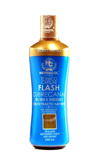 TONICO FLASH RUBIO MEDIO X 240 ML - HERBACOL